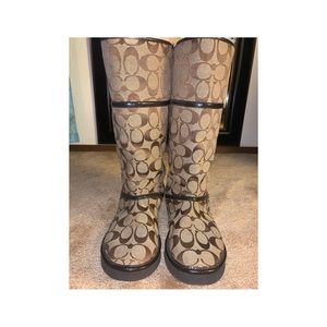 Signature Coach Calf Fur Boots